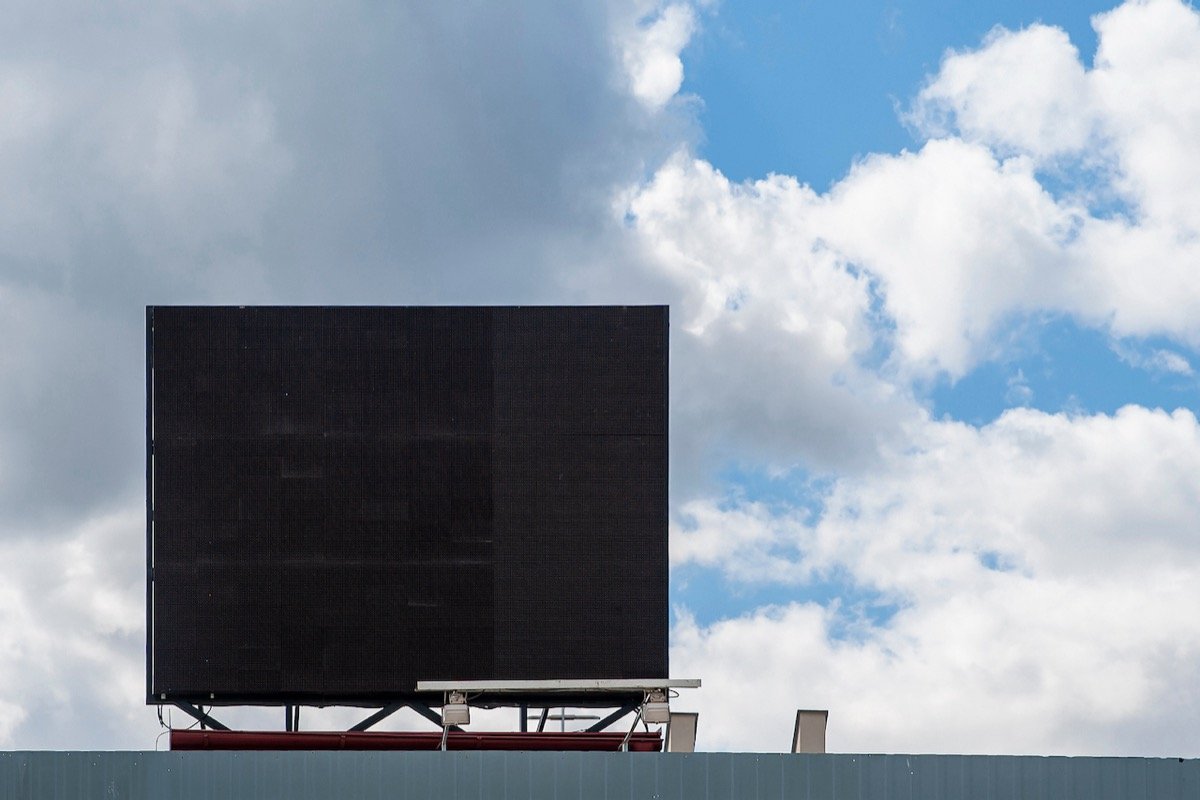 Giant led screen in sports stadium